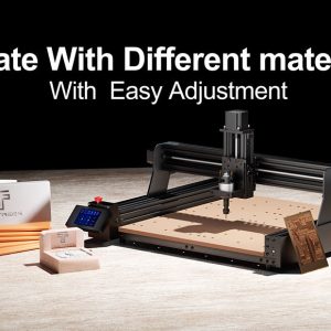 Two-Tree 450 Kit Fresas CNC Woodworking Router with Handheld Diamond Spiral Router Bit Set and 4th Axis Unit Worktable Size (mm) 460x460x80mm